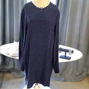 Woman’s Blue Silk Equipment Dress: size L